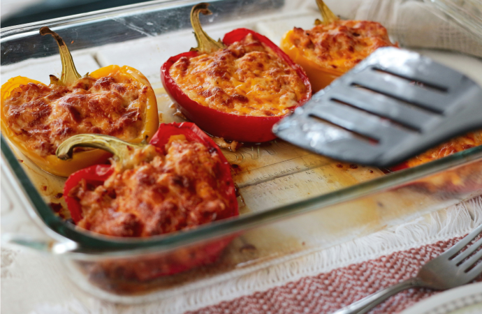 Gefüllte Paprika mit Hackfleisch